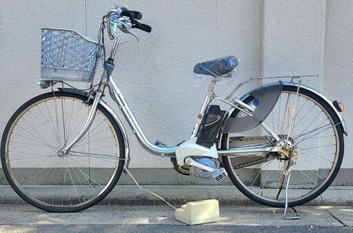 大阪府 パナソニック 電動アシスト自転車 シルバー 26インチ