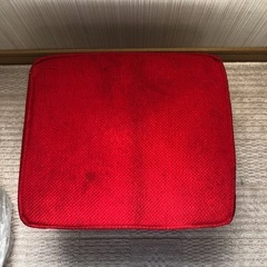 赤色ファブリックスツール　昭和レトロの画像