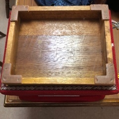 赤色ファブリックスツール　昭和レトロの画像