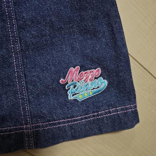 ✨希少✨ メゾピアノ デニムスカート L 160cm 刺繍アップリケ 平成レトロ ✨希少✨ メゾピアノ デニムスカート L 160cm 刺繍アップリケ
