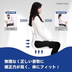 【新品未使用品】姿勢矯正 椅子座るだけ腰が痛くならないクッション 骨盤サポートチェア 腰痛 椅子 軽量　の画像