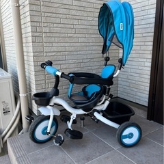 BTM 三輪車　ベビーカー　中古　ややサビありの画像