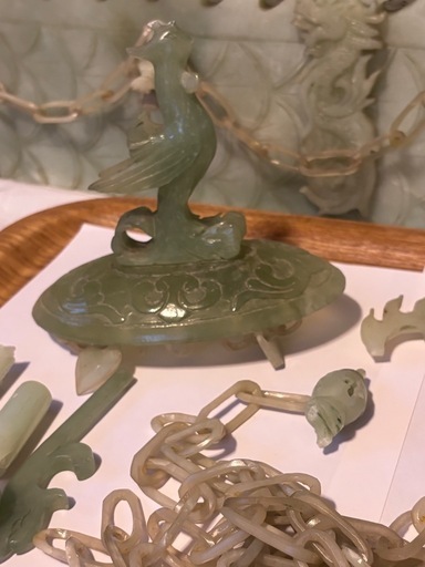 難あり品）翡翠中国美術彫刻龍船 (karikari) 新小岩のその他の