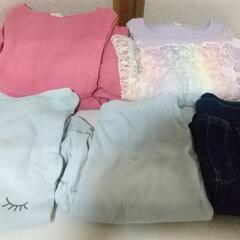 子供服(女の子)120cm×8点セット ワンピース・Tシャツ・パンツ・パジャマの画像