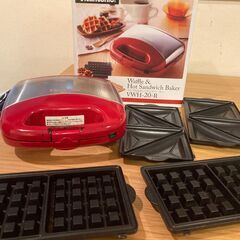 ワッフルもホットサンドもこれ1台！箱・説明書付き／お買い得♪の画像
