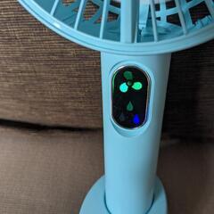 8月10日まで出品　新古品　ミスト付きミニ扇風機の画像