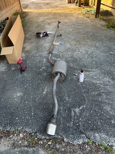 終了しました！ミラジーノl700s マフラー