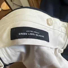 GREEN LABEL RELAXING ネイビー スラックス　ウエスト80の画像