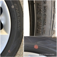 MITSUBISHI (三菱）i（アイ）用 夏タイヤ と純正ホイール付き4本セット！  F:145/65R15  R:175/55R15  ！日本製  ダンロップ エナセーブ EC204 サマータイヤ！製造2023年！美品です！の画像