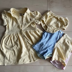 【兄妹リンク可】Ralph Lauren ストライプ ワンピース 18Mの画像