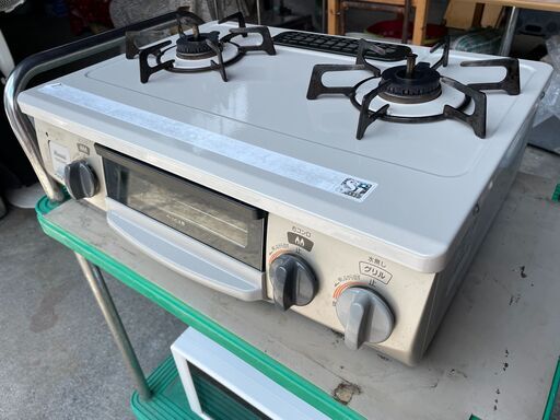 ★動作〇★ LPガス コンロ リンナイ KGM33NBEL RT33NJH 2018年製 ガステーブル グリル 付 清掃済 保障有