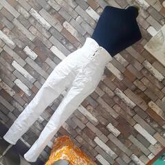 ハイウエスト　スキニー　白　スライの画像