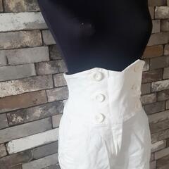 ハイウエスト　スキニー　白　スライの画像
