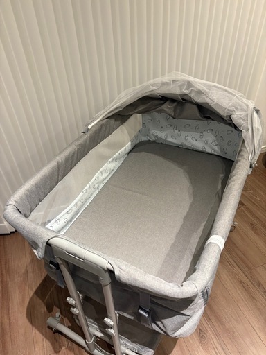 折りたたみ式ベビーベッド グレー　ZOOBLY Amazon.co.jp: ZOOBLY ベビーベッド 添い寝ベッド 折りたたみ ミニ