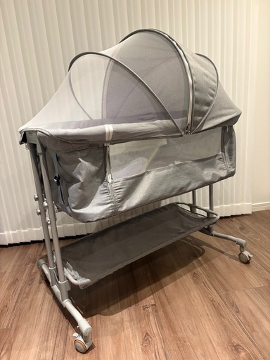 卸売 ZOOBLY折りたたみ式ベビーベッド グレー ZOOBLY]ベビーベッド