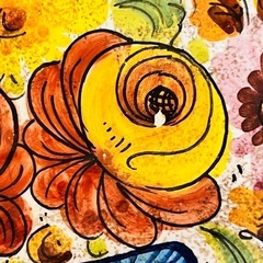 イタリア製　シチリア陶器　イタリア食器　TGM 大鉢　植木鉢　ヴィンテージの画像