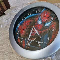 スパイダーマン　spiderman 掛け時計　ほぼ新品　動作確認済みの画像