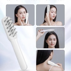  使用1分以内。電気ブラシ 美顔器 リフトブラシ ems 頭皮ブラシ 電動頭皮ブラシ 1台多用 ems 微電流 LED光エステ 頭筋 表情筋 頭皮ケア 電気ブラシ　　の画像