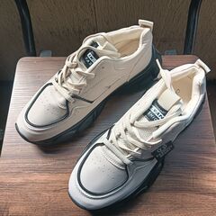 新品 24cm レディース スニーカー ベージュ 厚底 シューズ...