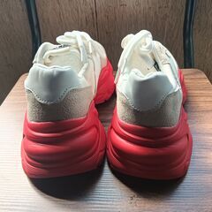 新品 23.5cm レディース スニーカー ホワイト 厚底 シューズ【2000-459-S】の画像