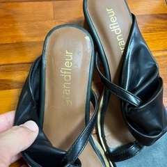 サンダル　ブラックサイズM23cm  の画像