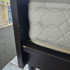 セミダブルベット　フランスベット　マット付き　目立つ汚れありませんがスレ・少し汚れあります　ベット　ek-607gedの画像