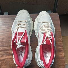 新品 24.5cm レディース スニーカー ホワイト 厚底 シューズ【2000-461-S】の画像