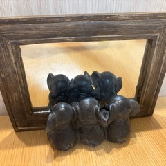 ぞうさん 鏡 置物 インテリア おしゃれ雑貨
