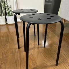 【取引決定】IKEA MARIUS ブラックスツール2個