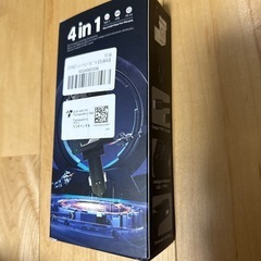 新品　4in1 車載充電器　コードリール式　type c lightning iPhone android ミニマリストにの画像