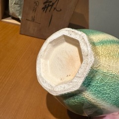 清水焼　花瓶　富田洛山の画像