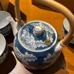 有田焼染付牡丹茶器揃　華山作　五客　急須の画像
