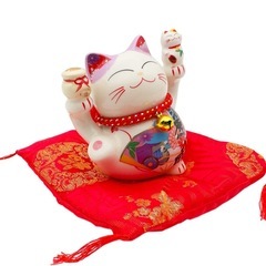 満願達成 招き猫 貯金箱 インテリア 置物 オブジェ 金運アップの画像