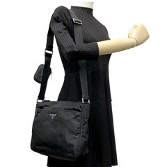 PRADA ショルダーバッグ ナイロン レザー ショルダーバッグの画像