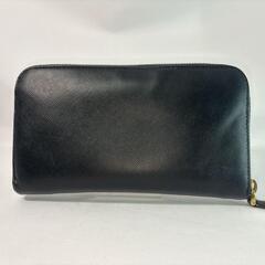 🔵PRADA プラダ サフィアーノレザー ラウンドファスナー 長財布の画像