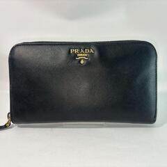 🔵PRADA プラダ サフィアーノレザー ラウンドファスナー 長財布の画像