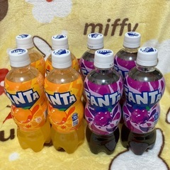 ファンタグレープ、オレンジ炭酸飲料水セット