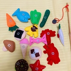 【ハンドメイド】フェルト製釣りおもちゃの画像