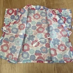 花柄　甚平　女の子　80サイズ　の画像