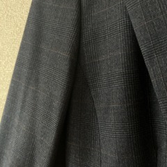 ネイビーチェック　パンツスーツセットの画像