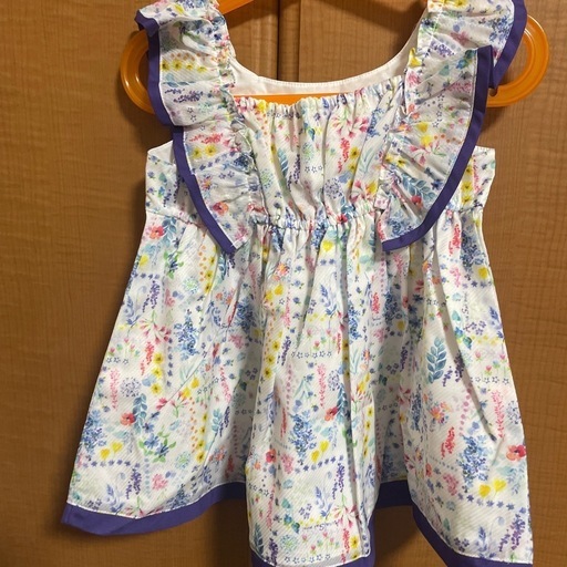 ANNA SUI MINI 花柄フリルトップス Mサイズ