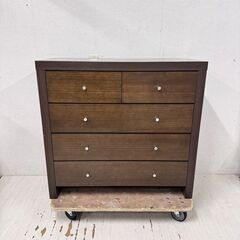  24527  5杯4段チェスト 幅90cm　表面材：天然木 全...