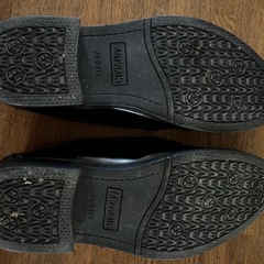 学生ローファー 黒 26.0cm EEE ANYWALK 通学用 革靴の画像