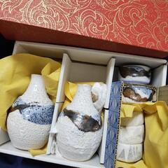 陶器　徳利　おちょこ　セット　美濃志野焼　水野　守山