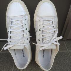 LACOSTE ホワイト スニーカー　27cm 