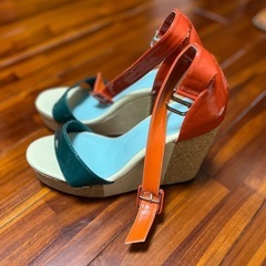 ZARA、ヒールサンダル、サイズ約24.5cm、ヒール約11cm