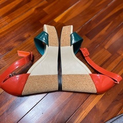 ZARA、ヒールサンダル、サイズ約24.5cm、ヒール約11cmの画像