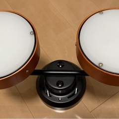 おしゃれな4灯シーリングライト（リモコン付き）木目調／LED対応／の画像