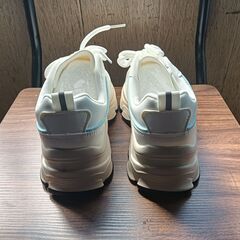 新品 22cm レディース スニーカー ホワイト 厚底 シューズ【2000-474-S】の画像