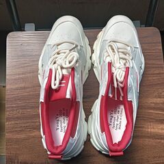 新品 24.5cm レディース スニーカー ホワイト 厚底 シューズ【2000-475-S】の画像